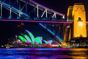 Vivid 90-Minute Sydney Harbour Catamaran Cruise with BYO Drinks