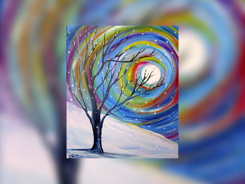 Grab A Glass Of Wine And Learn To Paint 'Rainbow Snow'! - C Tourism 0