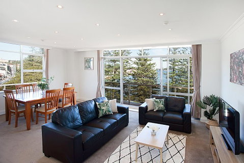 View Of Manly Pines And Waves From Large Apartment - C Tourism 3